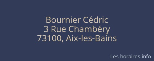 Bournier Cédric