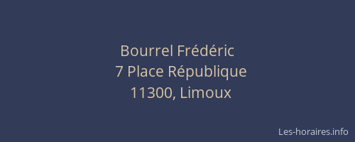 Bourrel Frédéric