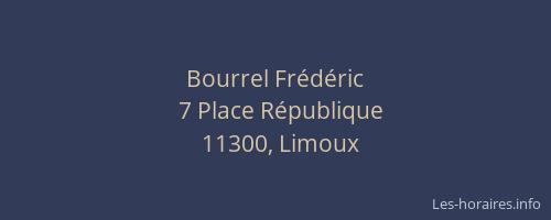 Bourrel Fr&eacute;d&eacute;ric
