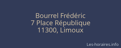 Bourrel Frédéric