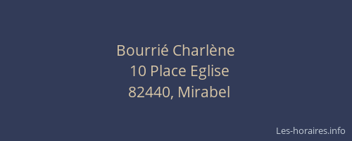Bourri&eacute; Charl&egrave;ne