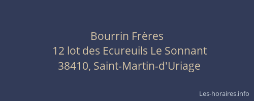 Bourrin Fr&egrave;res