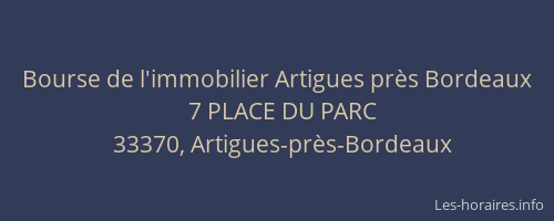 Bourse de l'immobilier Artigues pr&egrave;s Bordeaux