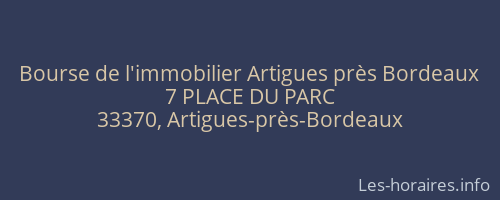 Bourse de l'immobilier Artigues près Bordeaux