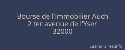 Bourse de l'immobilier Auch