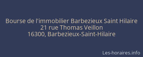 Bourse de l'immobilier Barbezieux Saint Hilaire