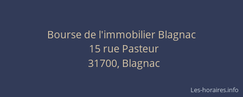 Bourse de l'immobilier Blagnac
