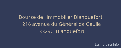 Bourse de l'immobilier Blanquefort