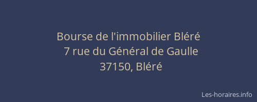 Bourse de l'immobilier Bl&eacute;r&eacute;