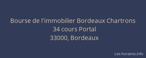 Bourse de l'immobilier Bordeaux Chartrons
