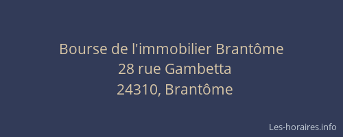 Bourse de l'immobilier Brantôme