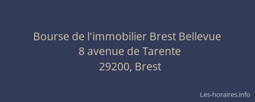 Bourse de l'immobilier Brest Bellevue