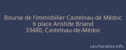 Bourse de l'immobilier Castelnau de Médoc