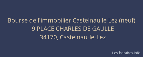 Bourse de l'immobilier Castelnau le Lez (neuf)