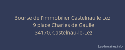 Bourse de l'immobilier Castelnau le Lez