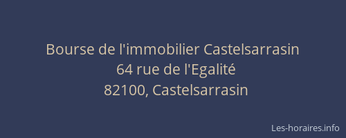 Bourse de l'immobilier Castelsarrasin