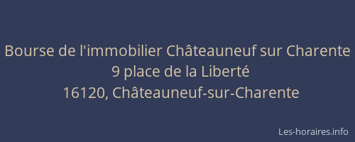 Bourse de l'immobilier Châteauneuf sur Charente