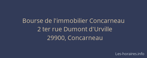Bourse de l'immobilier Concarneau