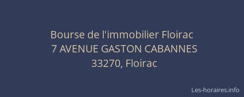Bourse de l'immobilier Floirac