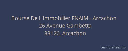 Bourse De L'Immobilier FNAIM - Arcachon
