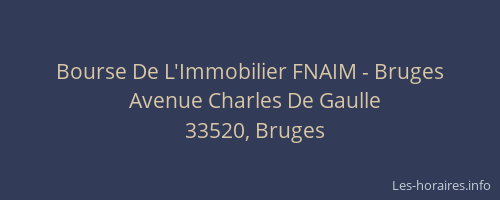 Bourse De L'Immobilier FNAIM - Bruges