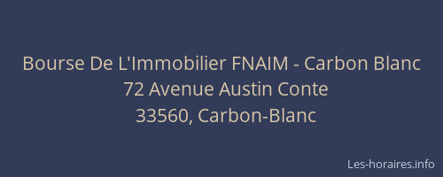 Bourse De L'Immobilier FNAIM - Carbon Blanc