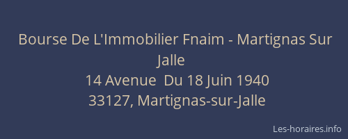 Bourse De L'Immobilier Fnaim - Martignas Sur Jalle