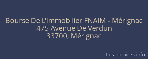 Bourse De L'Immobilier FNAIM - Mérignac