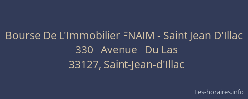 Bourse De L'Immobilier FNAIM - Saint Jean D'Illac