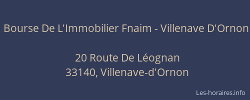Bourse De L'Immobilier Fnaim - Villenave D'Ornon