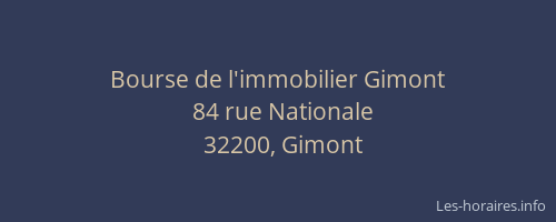 Bourse de l'immobilier Gimont