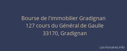 Bourse de l'immobilier Gradignan