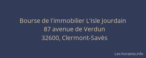 Bourse de l'immobilier L'Isle Jourdain