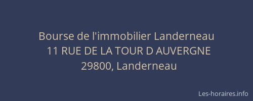 Bourse de l'immobilier Landerneau