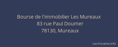 Bourse de l'immobilier Les Mureaux