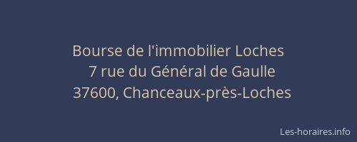 Bourse de l'immobilier Loches