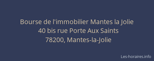 Bourse de l'immobilier Mantes la Jolie