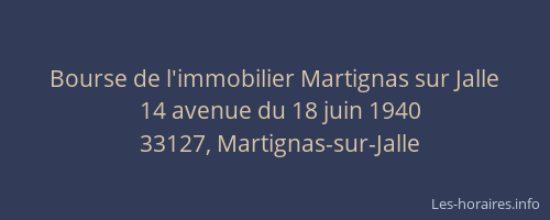 Bourse de l'immobilier Martignas sur Jalle