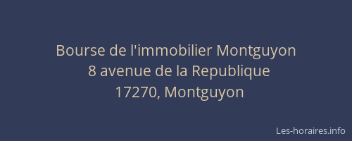 Bourse de l'immobilier Montguyon