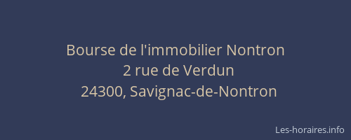 Bourse de l'immobilier Nontron