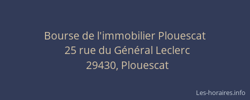 Bourse de l'immobilier Plouescat