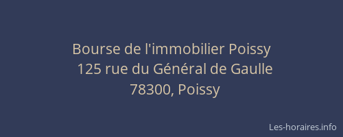 Bourse de l'immobilier Poissy