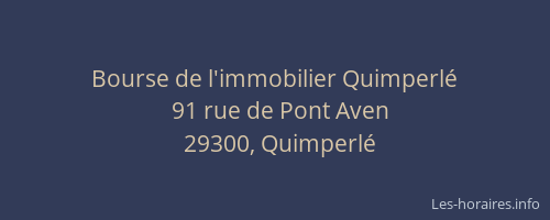 Bourse de l'immobilier Quimperlé