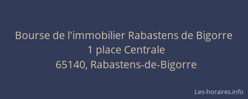 Bourse de l'immobilier Rabastens de Bigorre