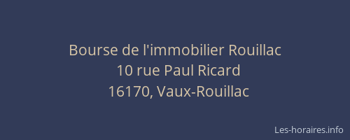 Bourse de l'immobilier Rouillac