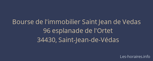 Bourse de l'immobilier Saint Jean de Vedas