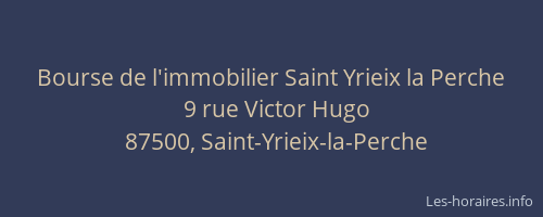 Bourse de l'immobilier Saint Yrieix la Perche