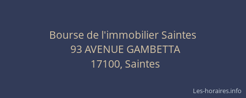 Bourse de l'immobilier Saintes