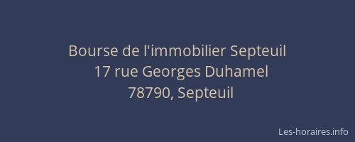 Bourse de l'immobilier Septeuil