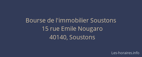 Bourse de l'immobilier Soustons